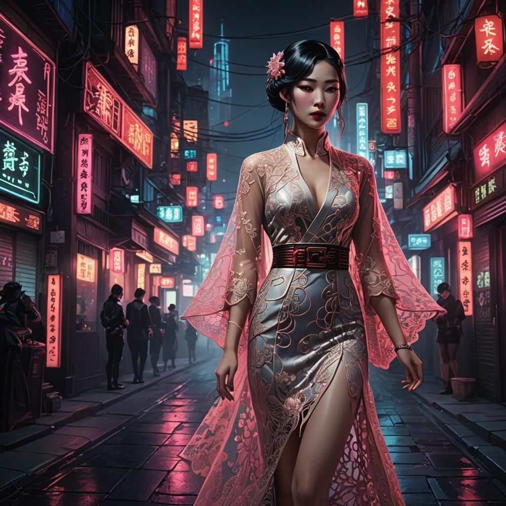 dark street at night