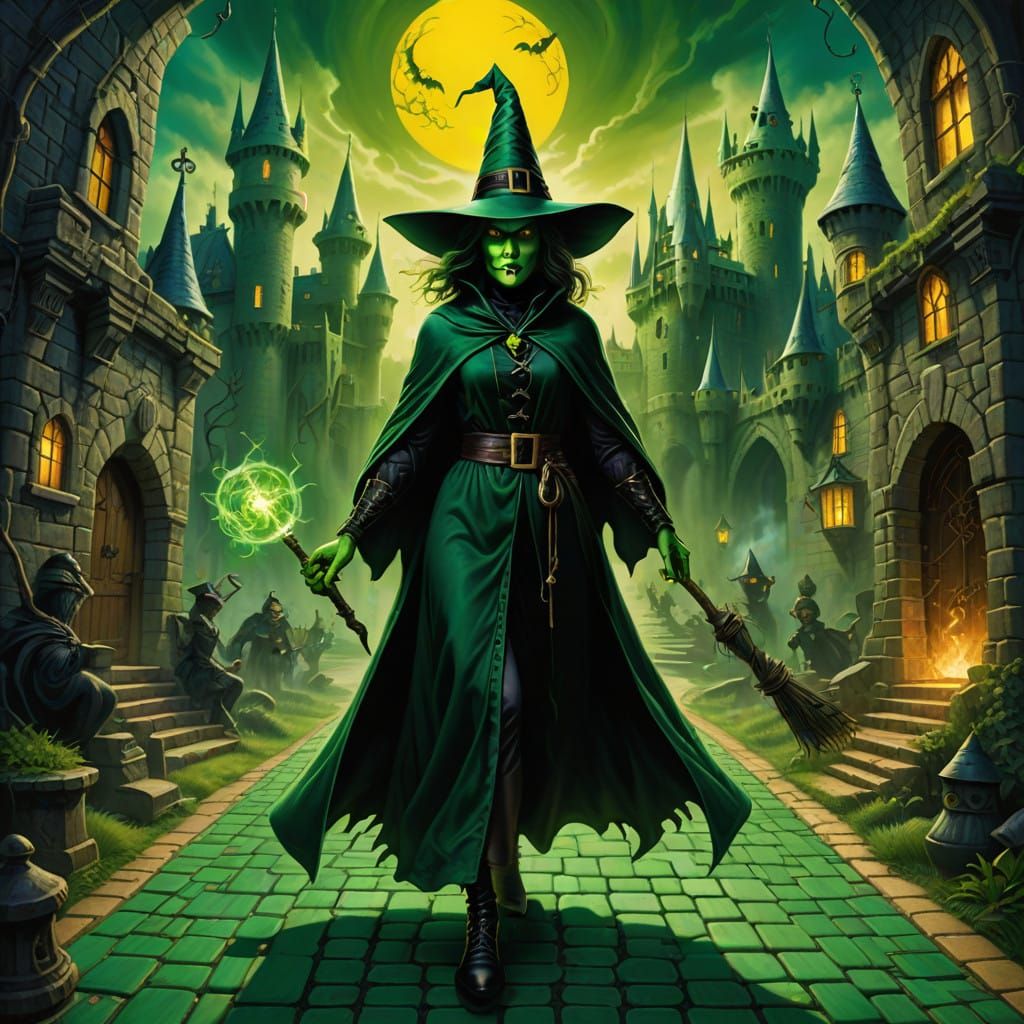 The Wicked Witch Reigns Over a Ruined Emerald Castle