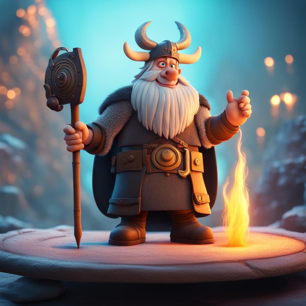 Norse Gods Reimagined as 3D Digital Art