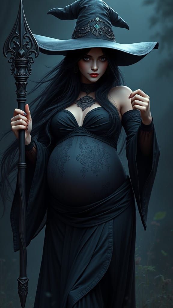 Surreal Fantasy Witch Reveal in Detailed Matte Painting