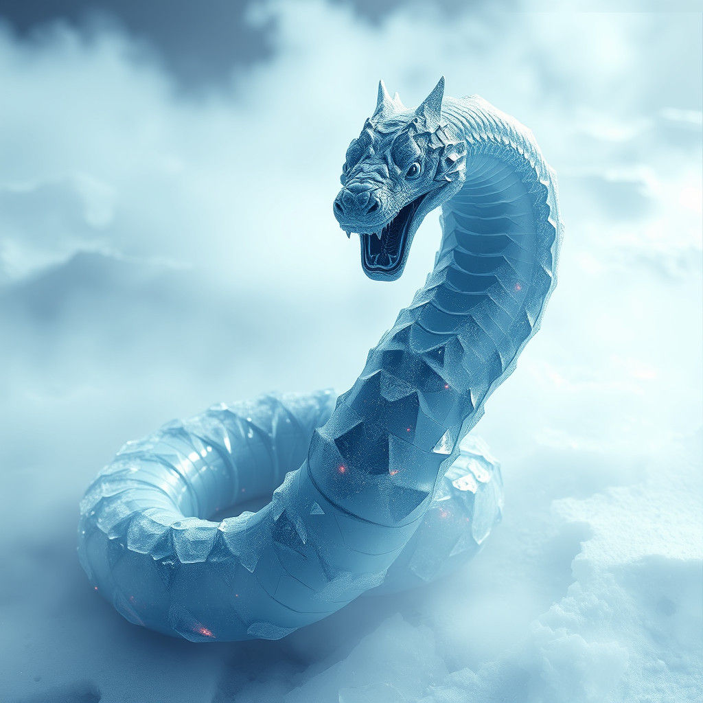 Icy Serpent in Cryogenic Landscape