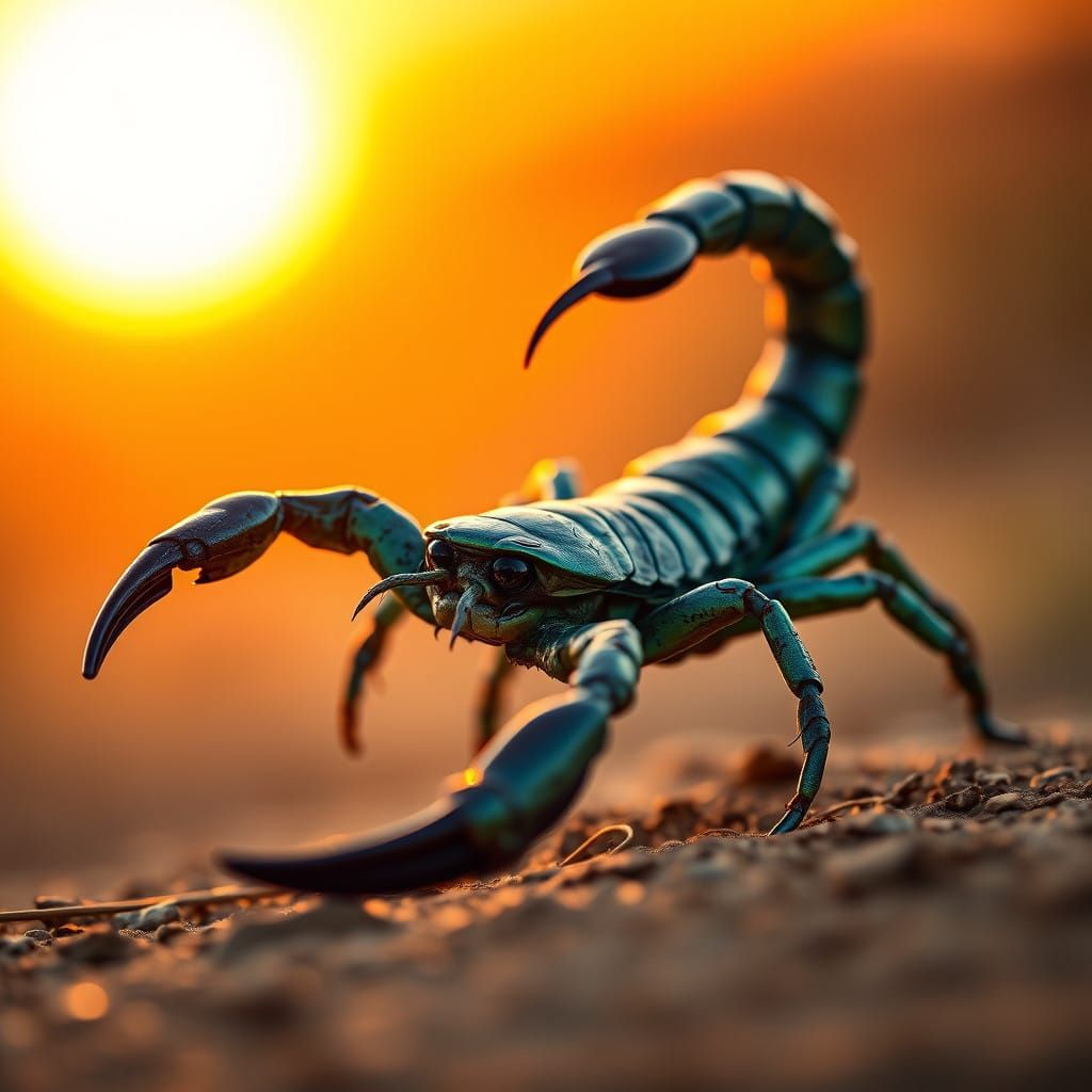 Surreal Hybrid Creature Emerges from Desert Shadows, Blendin...