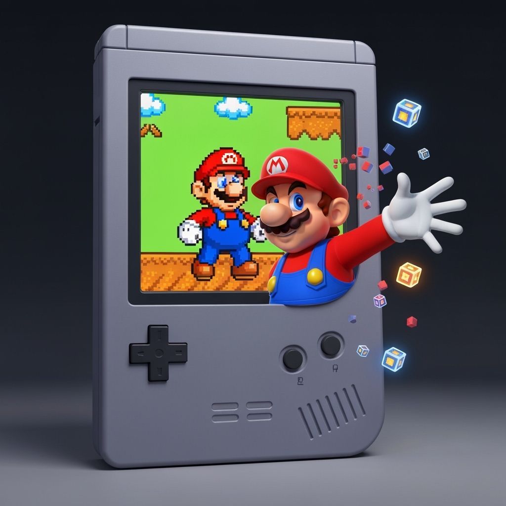 Game Boy: 8-bit Mario Transforms to 3D