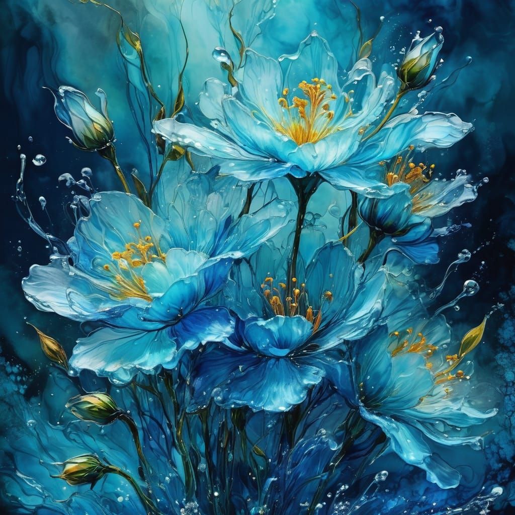 Water Flowers Bloom in Vibrant Colors