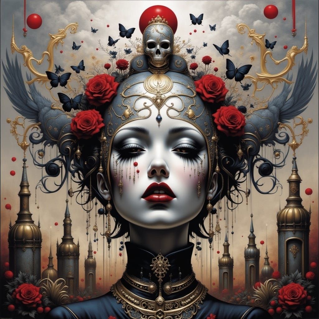 Gothic Punk Abstract Design of Infinity