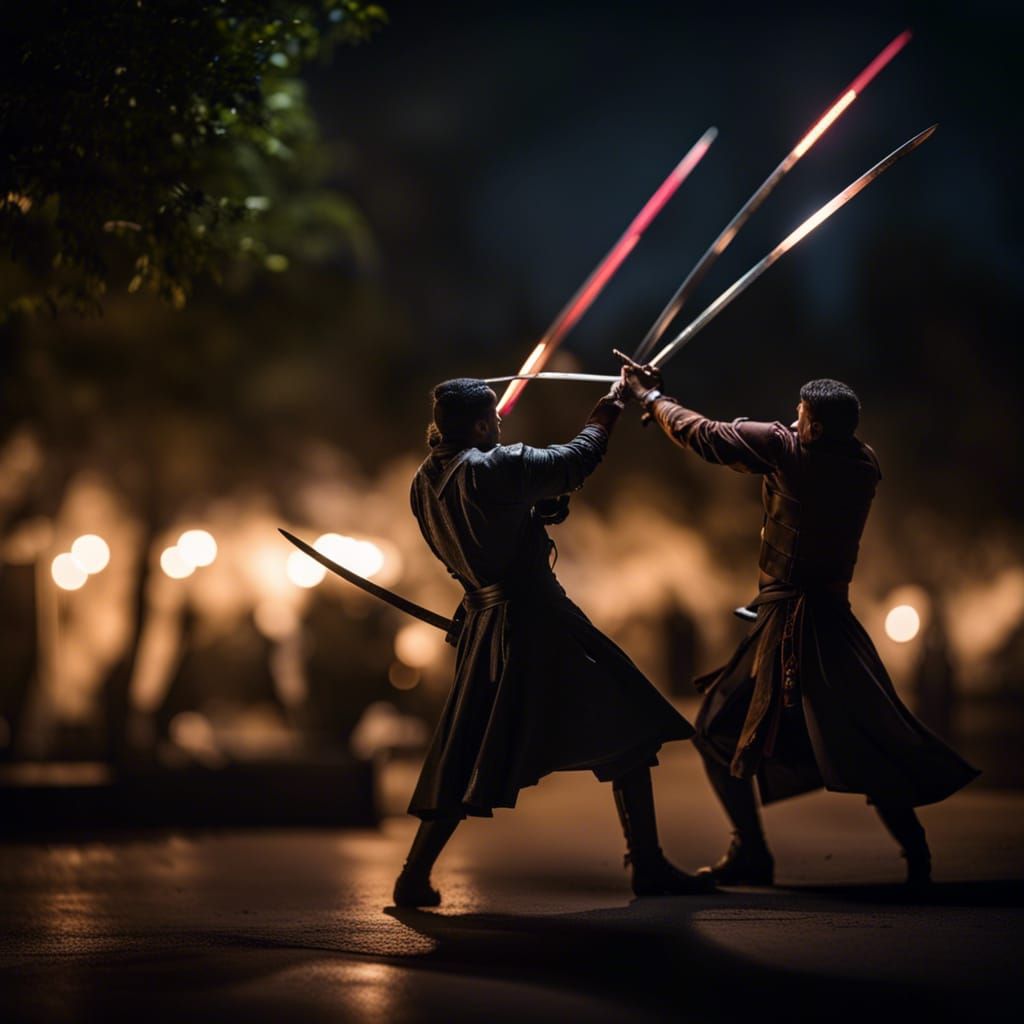 Humorous Undead Duel: Professional Photography