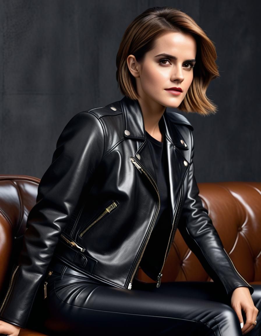 Emma Watson as 80s Biker in Ultra HD