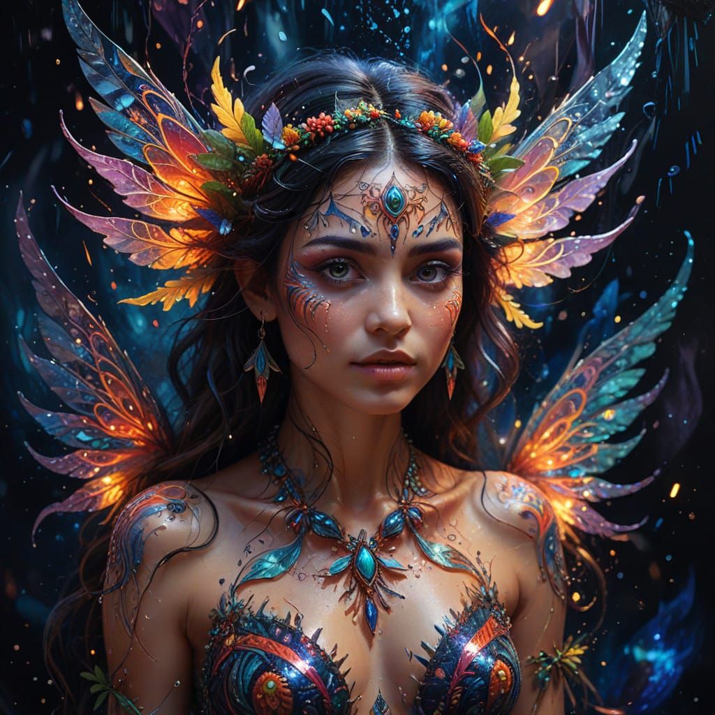 Enchanted Astral Fairy Amidst Cosmic Whispers