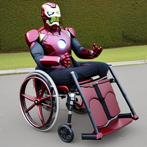 Iron Man in Wheelchair: A Moment of Vulnerability