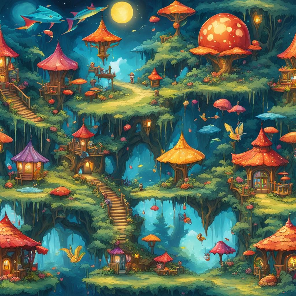 Whimsical Children's Fantasy Illustration