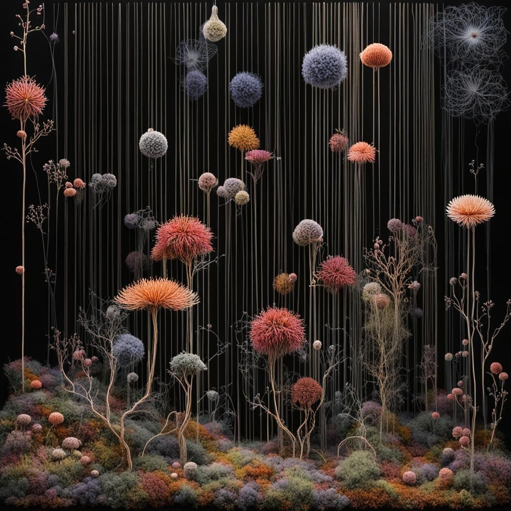 Botanical Dreamscape in Vibrant Digital Art