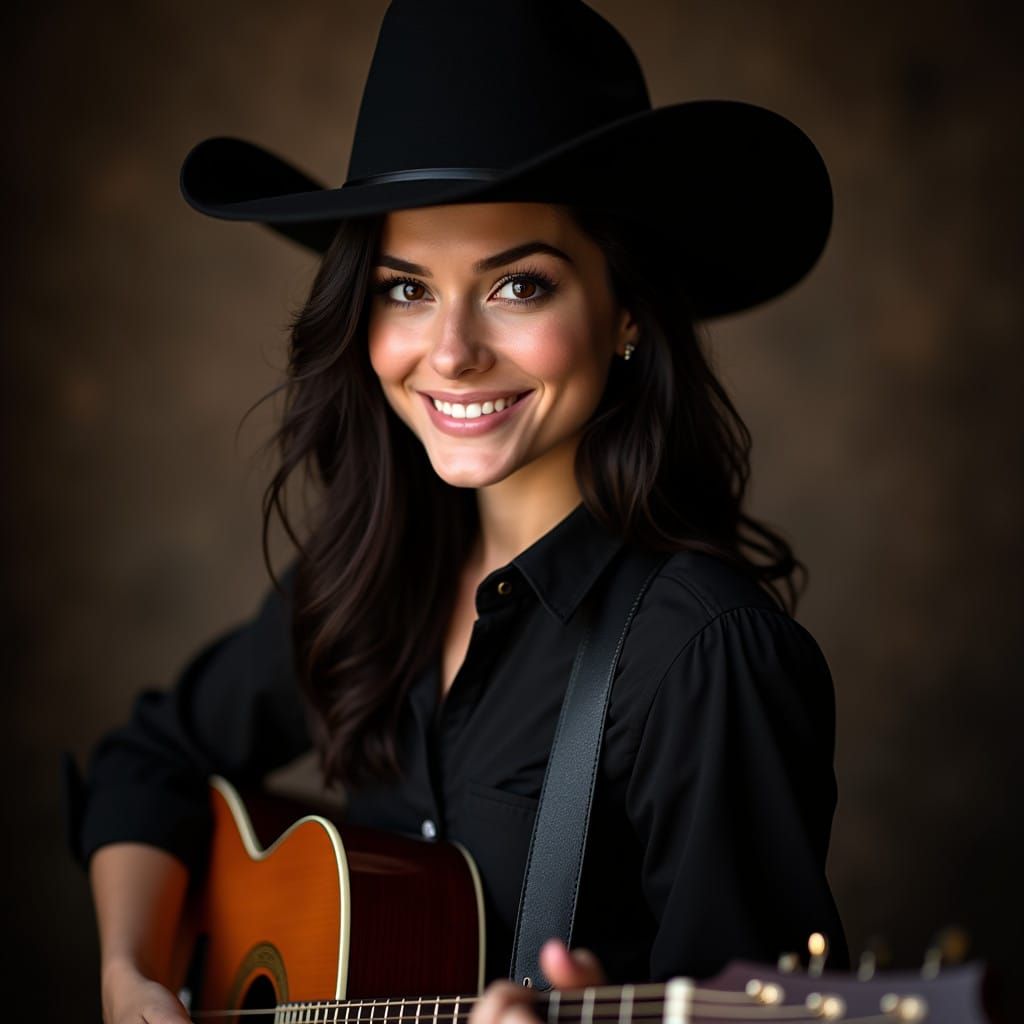 Sultry Country Star in Cowboy Chic