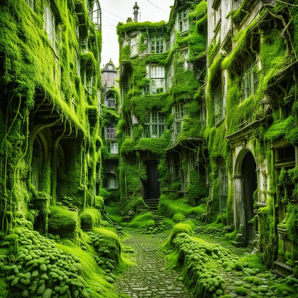 City Overgrown: Vines and Moss Take Over