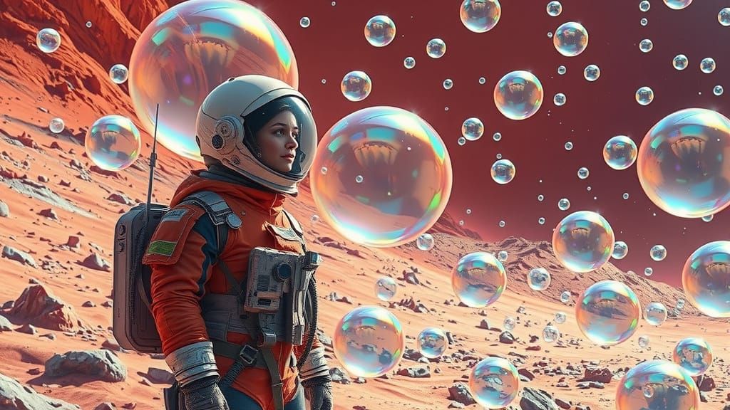 Astronaut Finds Bubble Crater on Mars: Splash Art