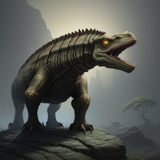 Ancient Doedicurus Transforms into Stone Guardian