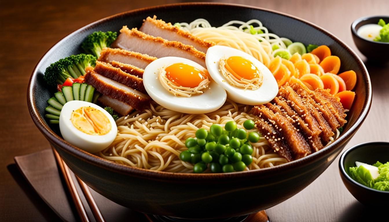 Spectacular Ramen Bowl in Tokyo Shop: Photo-Realism
