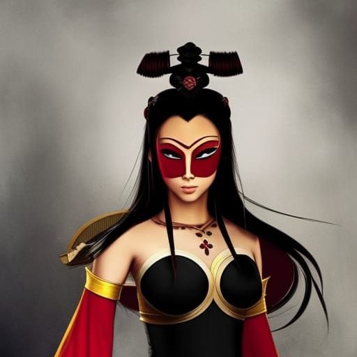 Masked Asian Warrior Princess Inspired by Avatar