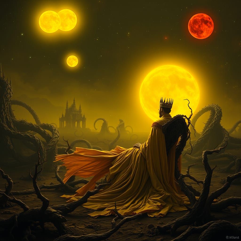 King in Yellow in Carcosa, Dark Fantasy Concept Art