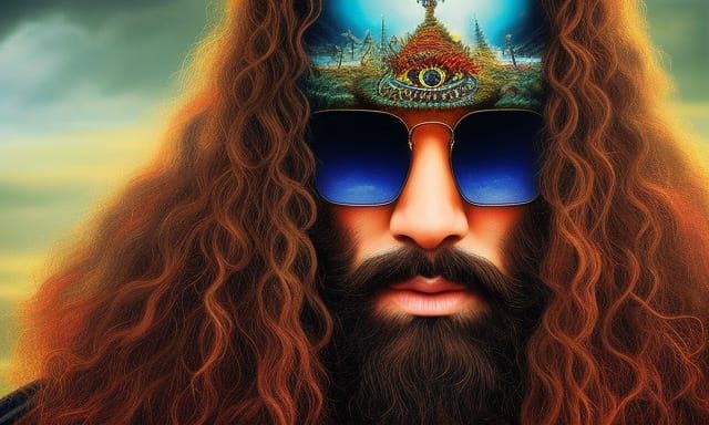 Psychedelic Portrait of Fluffhead in Graffiti Art Style