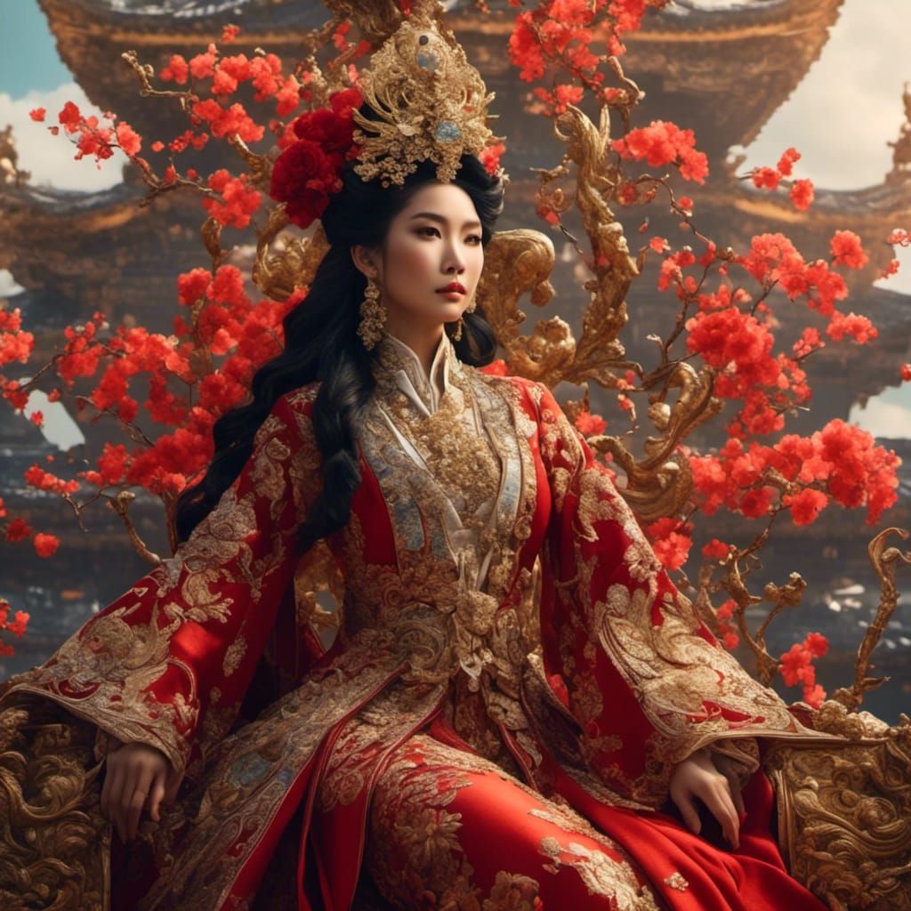 Hyperrealistic Asian Aristocrat Portrait