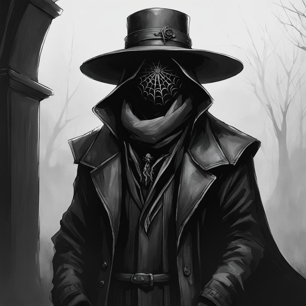 Mysterious Figure in Dark Fantasy Style