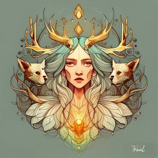 AI Generated Antler Queen
