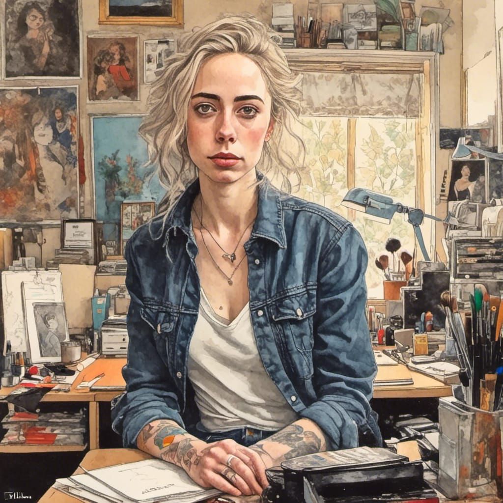 Portrait of a Trans Girl Getting Ready for Work