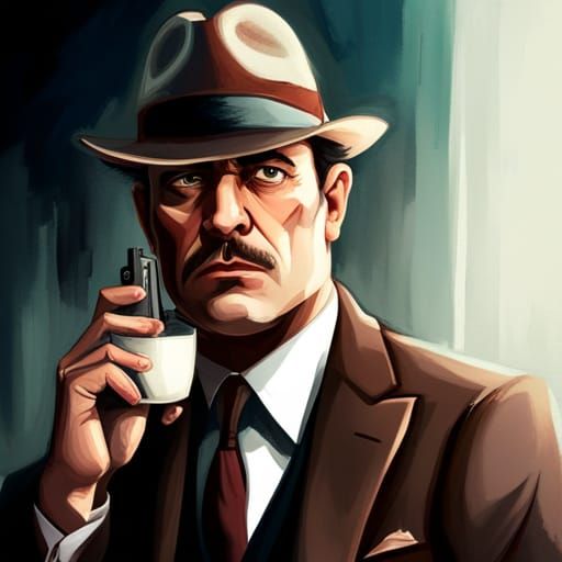 Mafia Boss in Film Noir Style