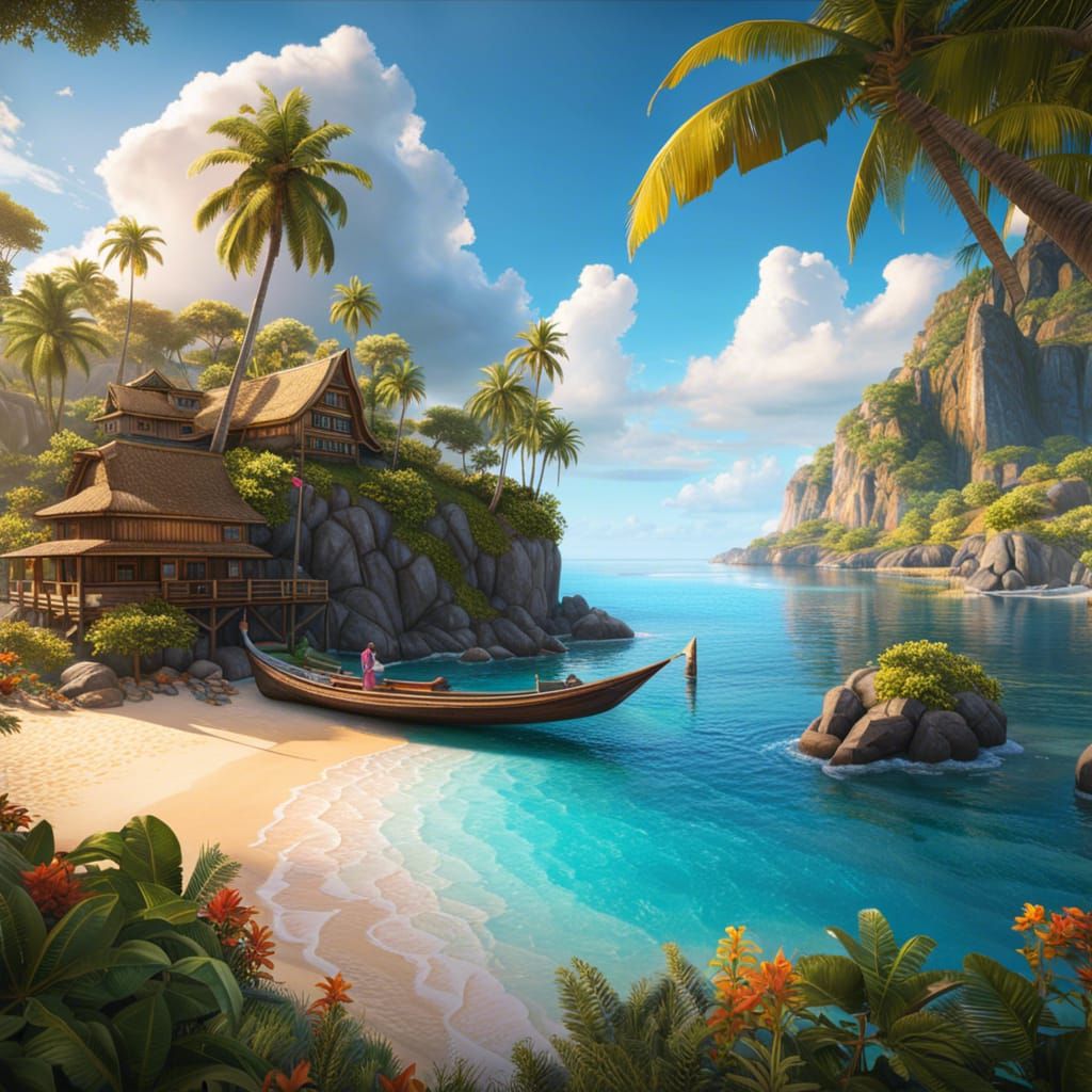 Tropical Paradise: Hidden Beach Cove in Unreal Engine