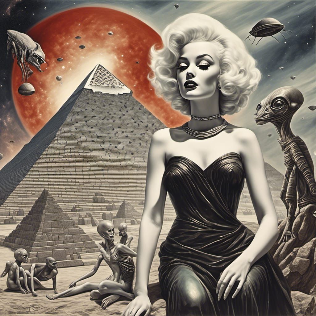 Marilyn Monroe and Aliens Building the Pyramids