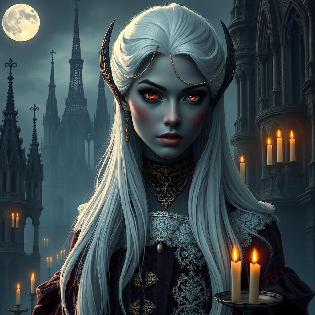 Drow in Renaissance France: Gothic Fantasy Art