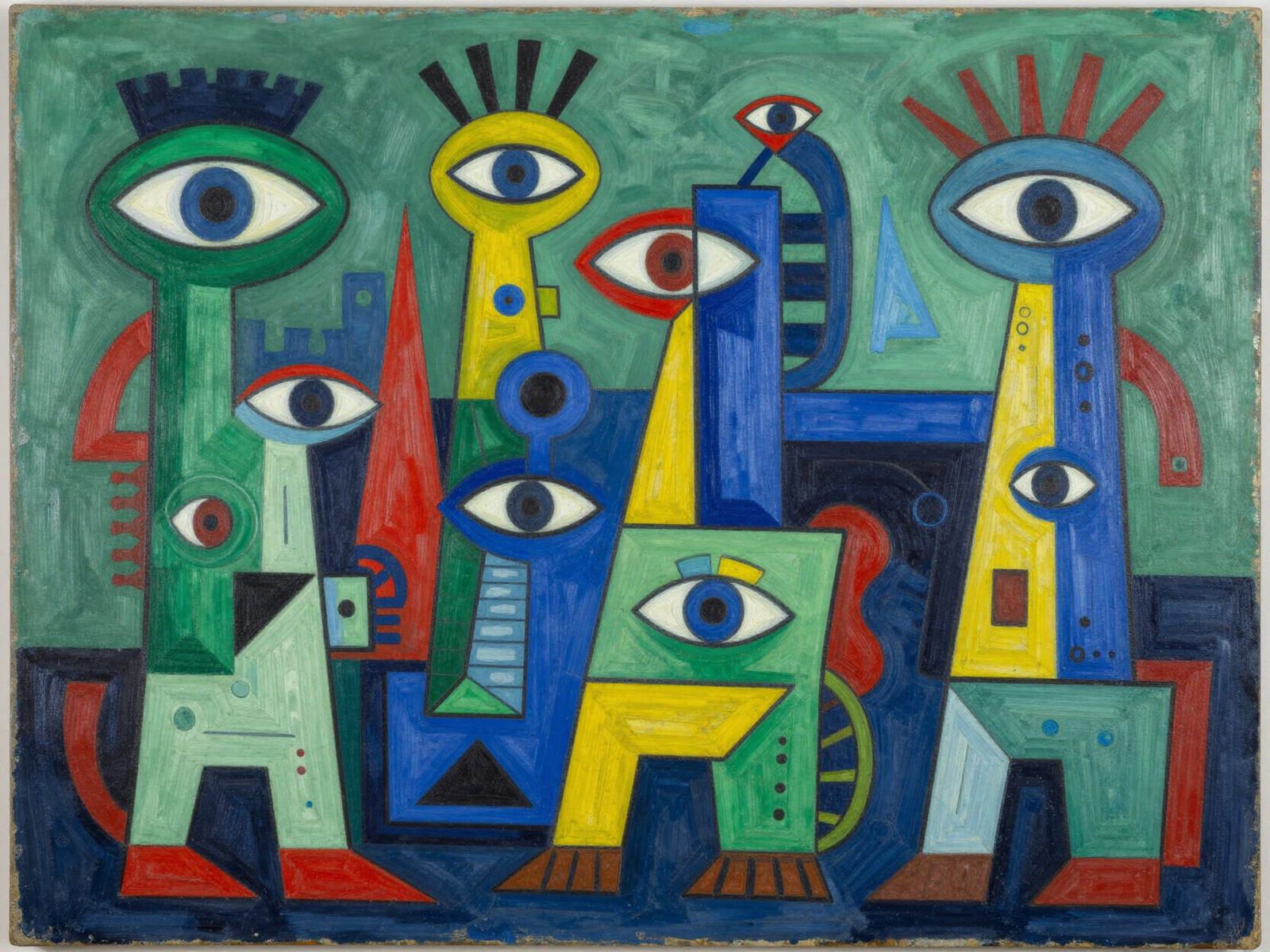 Abstract Geometric Creatures in Kandinsky Style