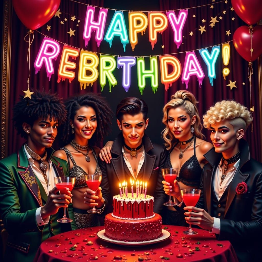 Vampire Rebirthday Party with Diverse Clan