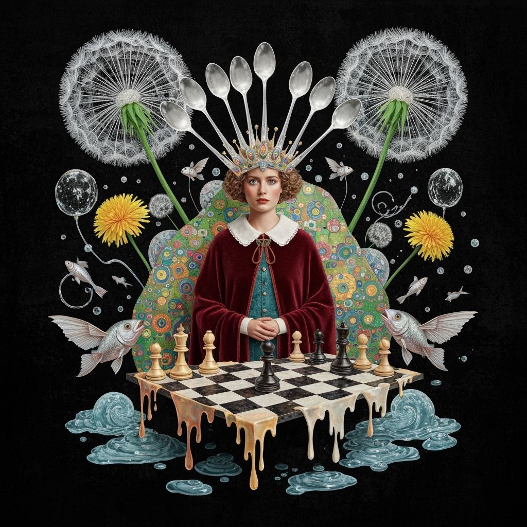 Surreal Forest Scene with Bumblebee King