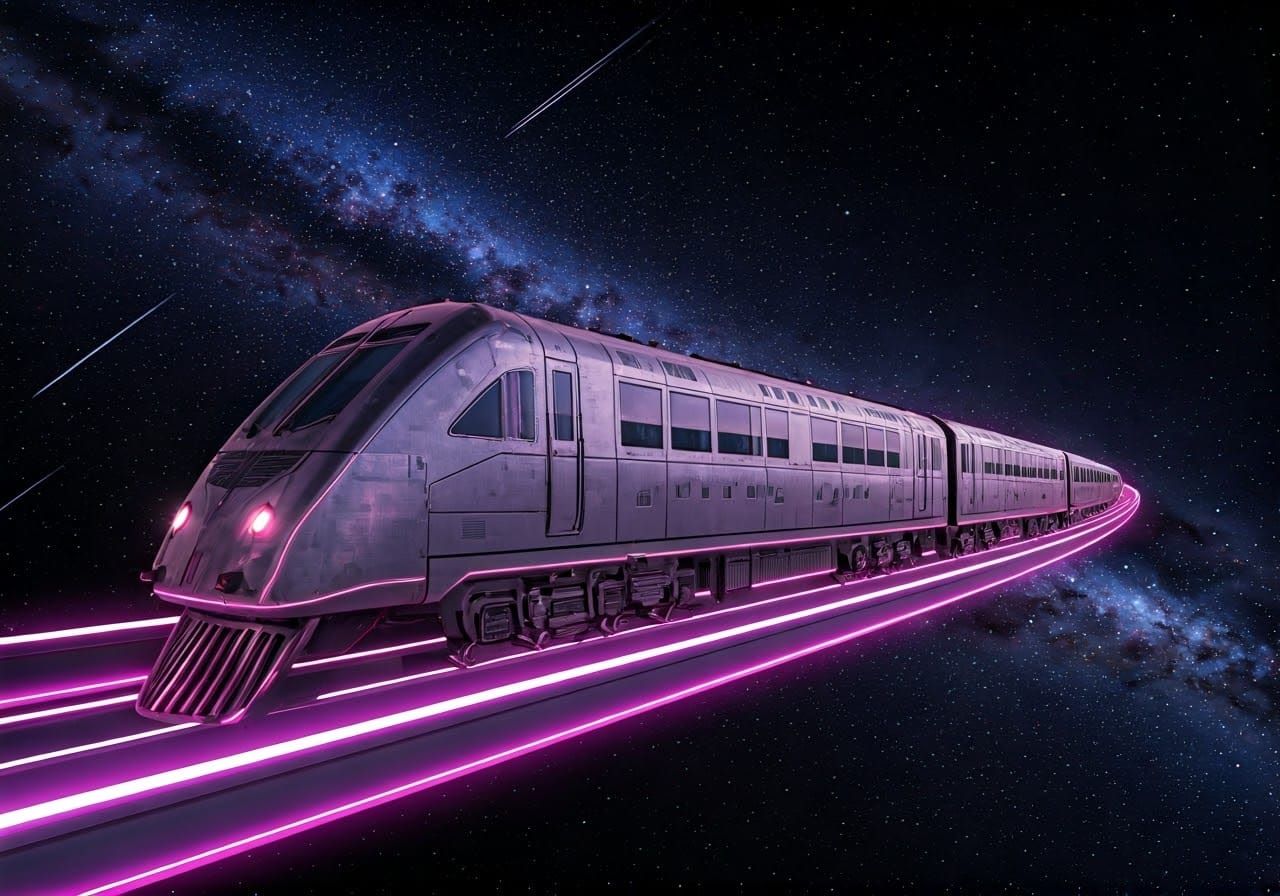 Luxurious Space-Train Soars Through the Cosmos