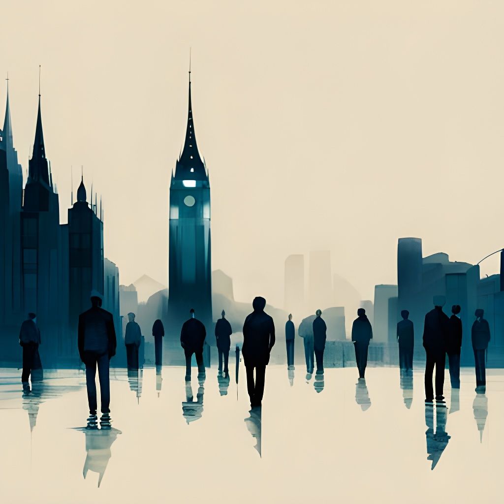 Blue and White City Streets at Night