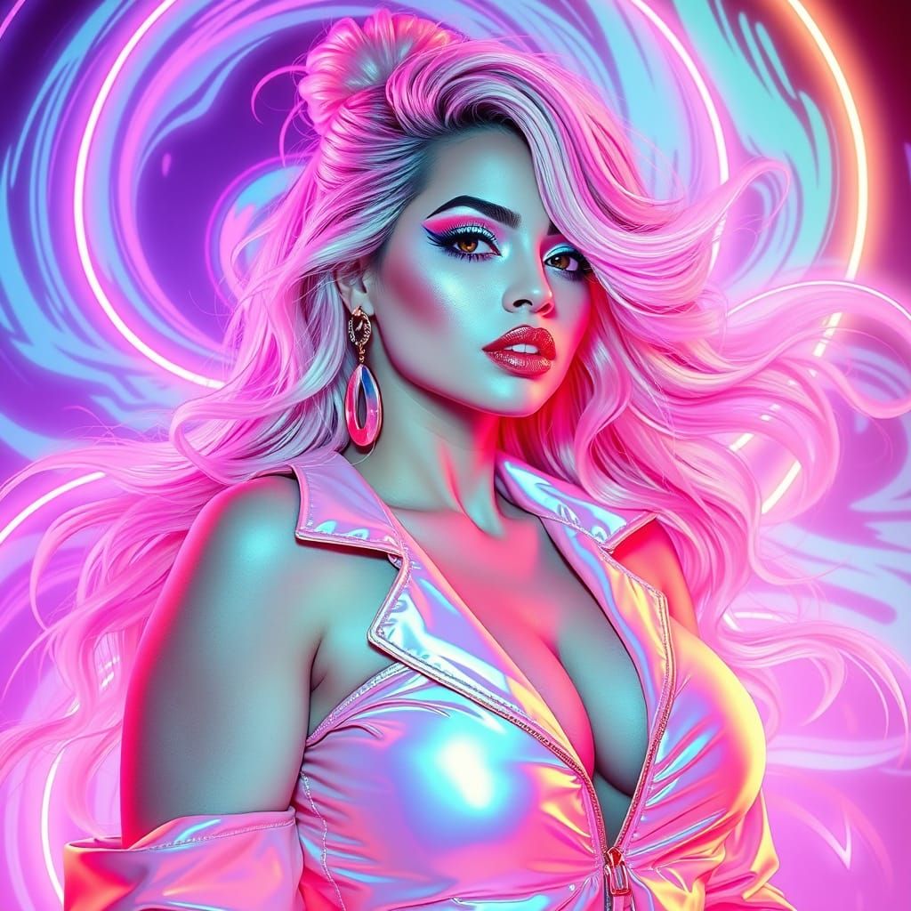 Neon Glam Goddess