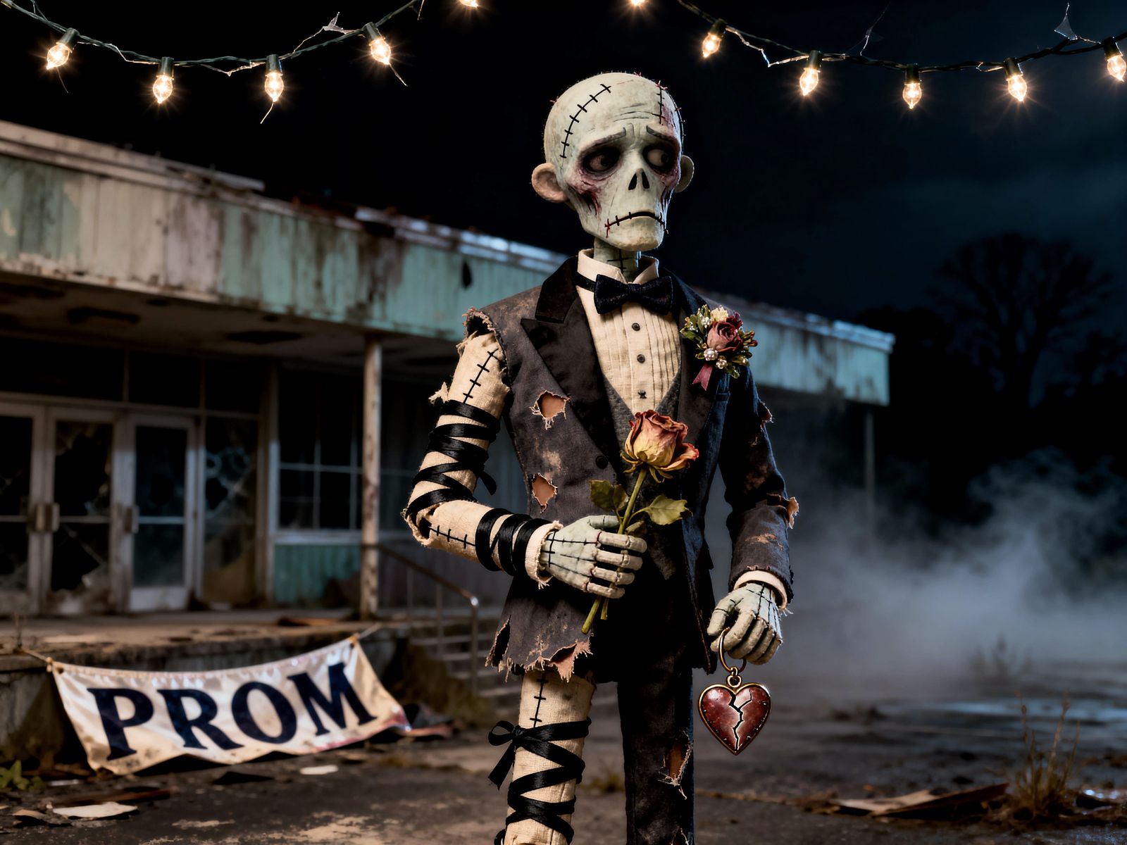 Lonely Undead Prom Guest in Eerie Stop Motion Style