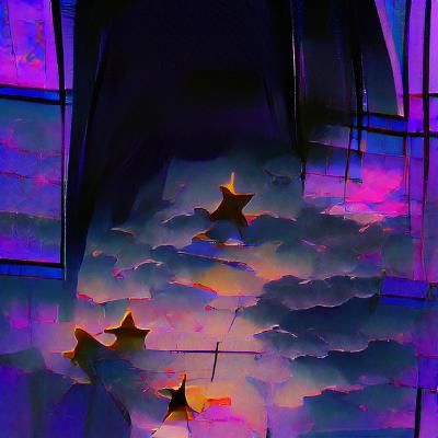 Funeral Scene with Tower and Starlight