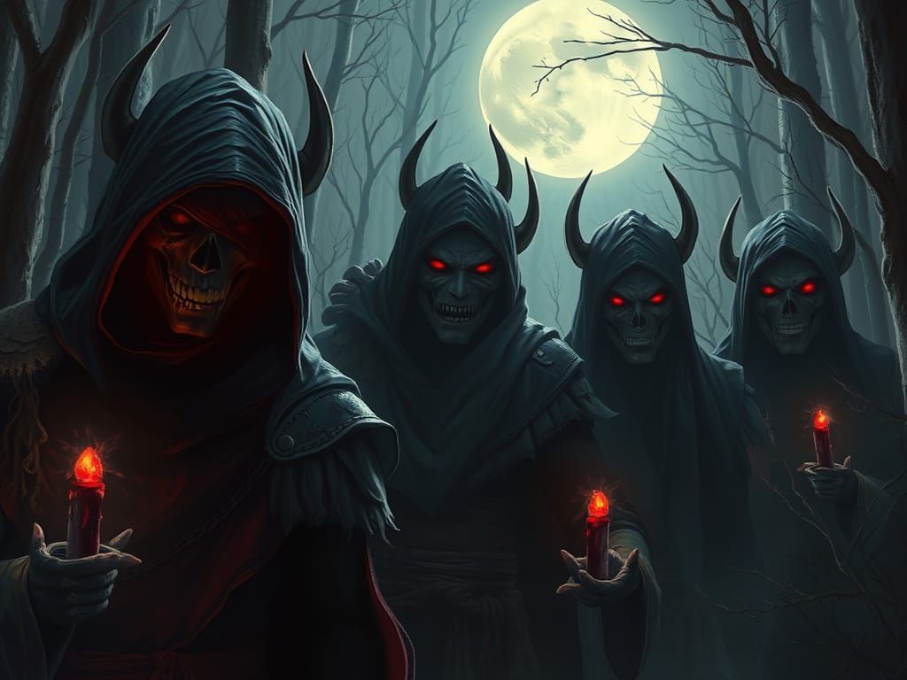 Medieval Vampires in Moonlit Woods