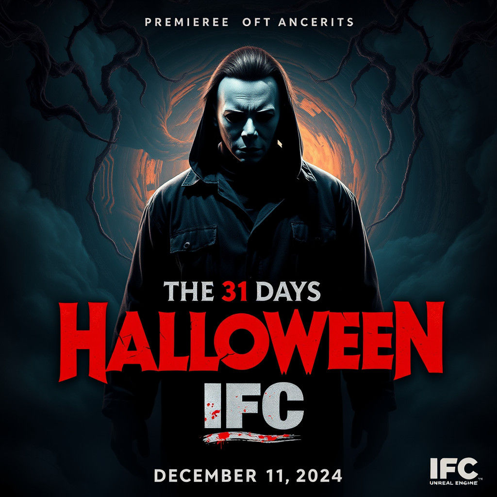 Eerie Halloween Series Poster in Dark Fantasy Style