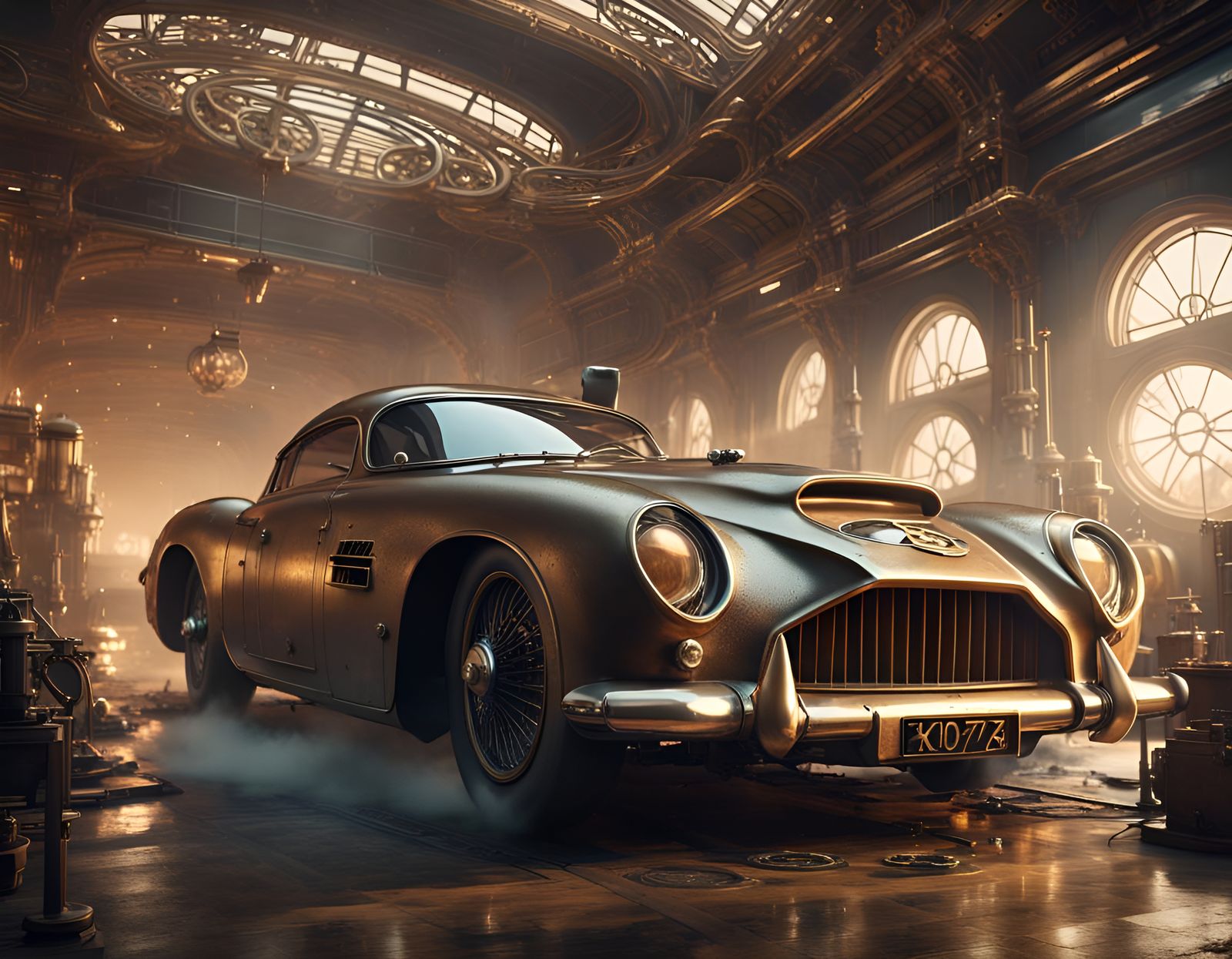 Steampunk James Bond Car Concept Art