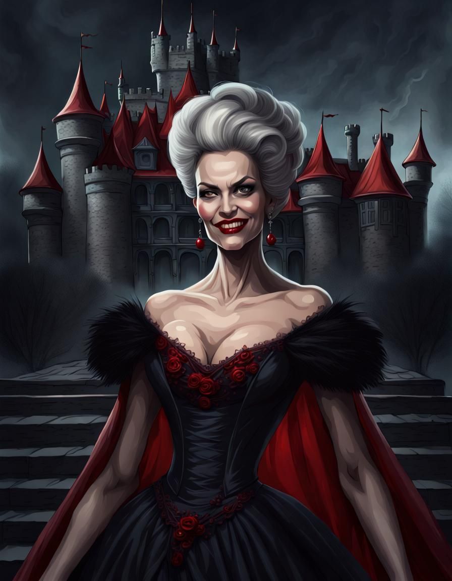 Evil Stepmother Portrait with an Evil Grin