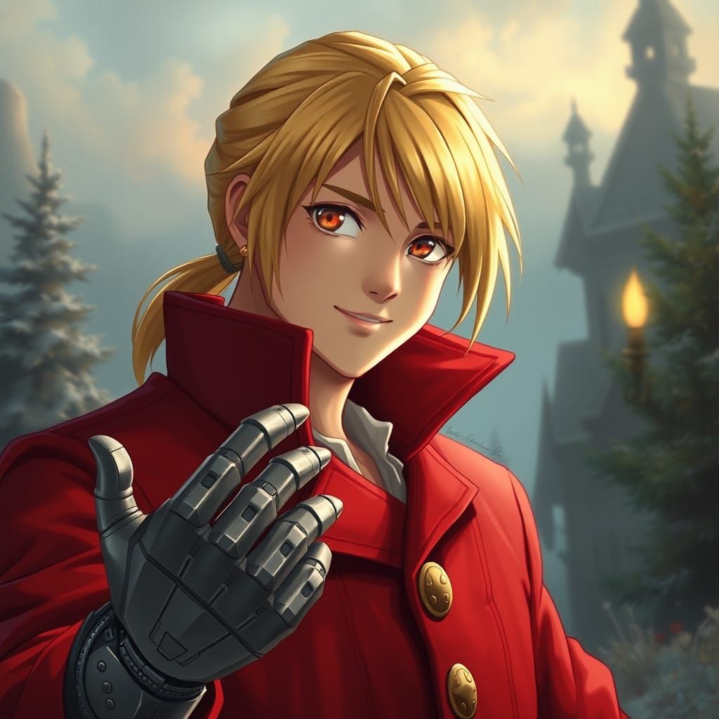 Edward Elric, the Fullmetal Alchemist, in Ethereal Style