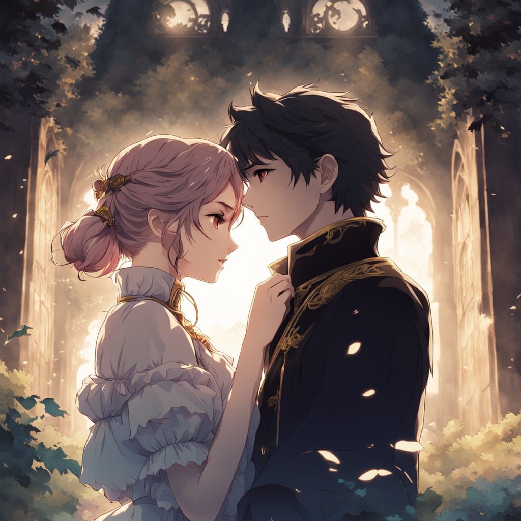 Ethereal Gothic Romance in Anime Style