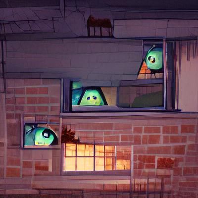 Eerie Observers Watching Through the Window