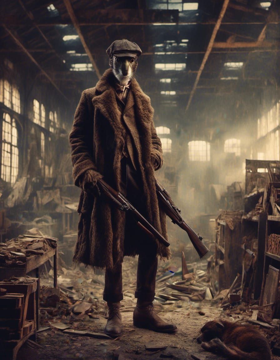 Peaky Blinders Weasel in Warehouse, Digital Matte Painting
