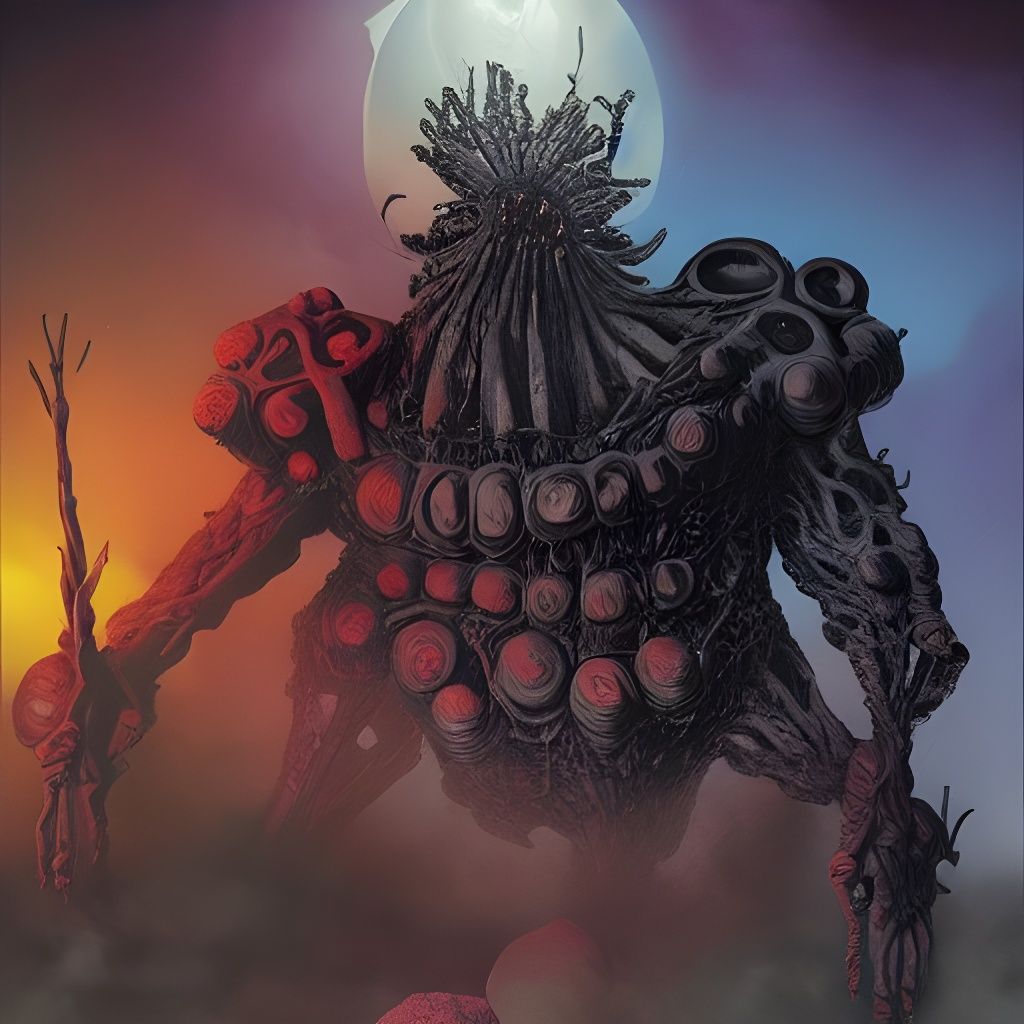 Eerie Sci-Fi Scene: Goliath and the Barbarians