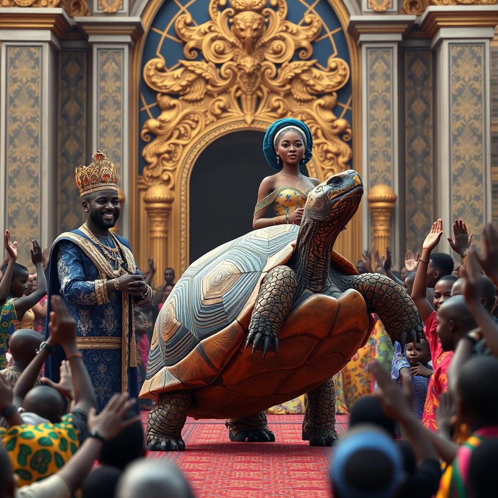 Nigerian King Gives Princess to Tortoise: Fantasy Art