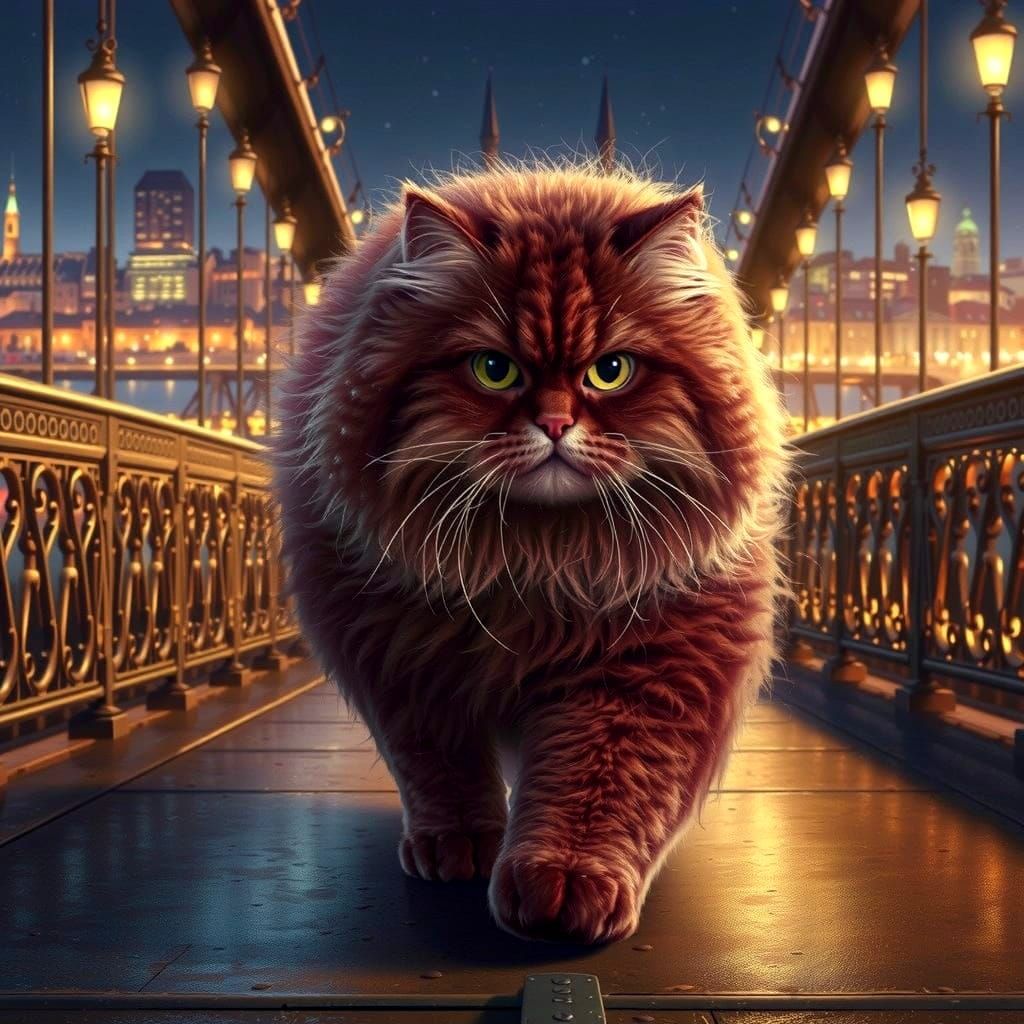 Majestic Vienna Street Cats in Vibrant Red